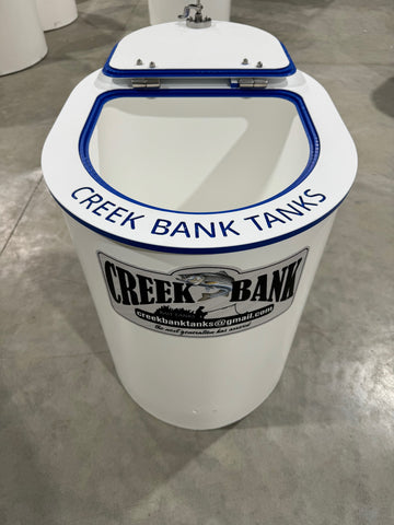 20 Gallon White inner Creek Bank Tanks version 2 color core lid