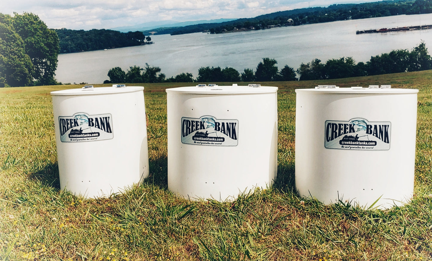 20 Gallon Green Outer Black Inner w/ Sea Dek Creek Bank Tanks version 2