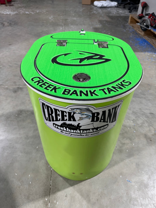 20 Gallon Creek Bank Tanks lime green with sea dek and black inner version 2