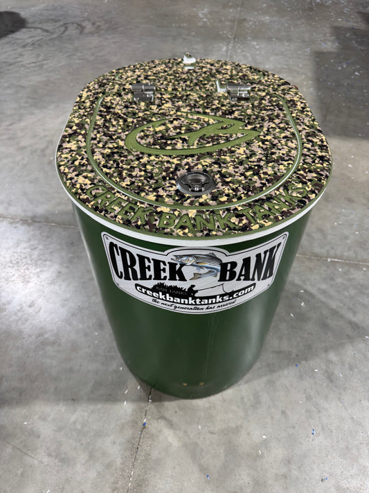 20 Gallon Creek Bank Tanks army green with sea dek and black inner version 2