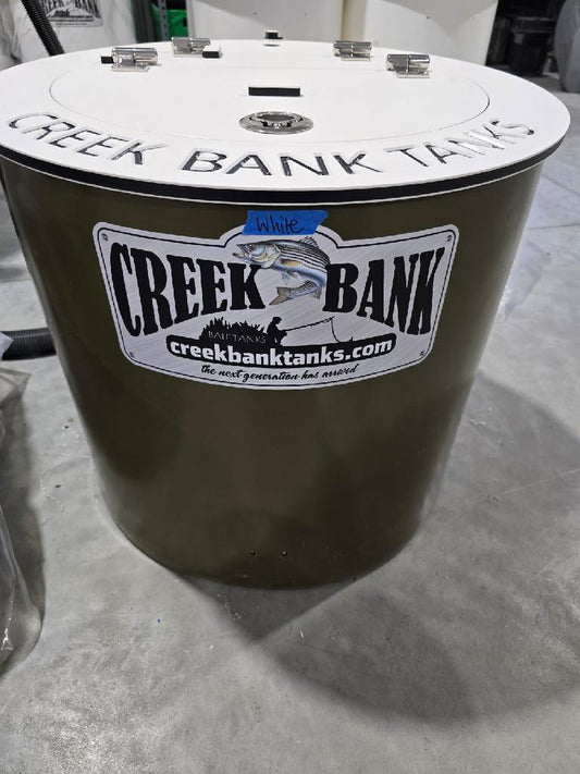 scratch / Dent 30 Gallon Creek Bank Tanks Version 2 od green color core lid white inner